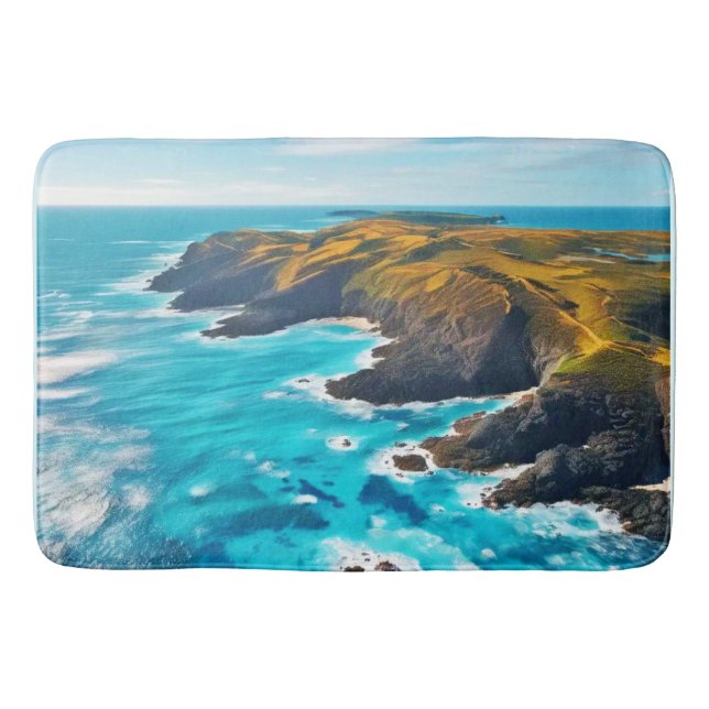 Alfombrilla De Baño Acantilados oceánicos: costa salvaje (Anverso)