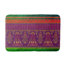 Alfombrilla De Baño acento naranja verde morado bohemio gipsy soul