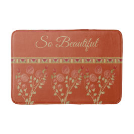 Alfombrilla De Baño Acentuación floral decorativa