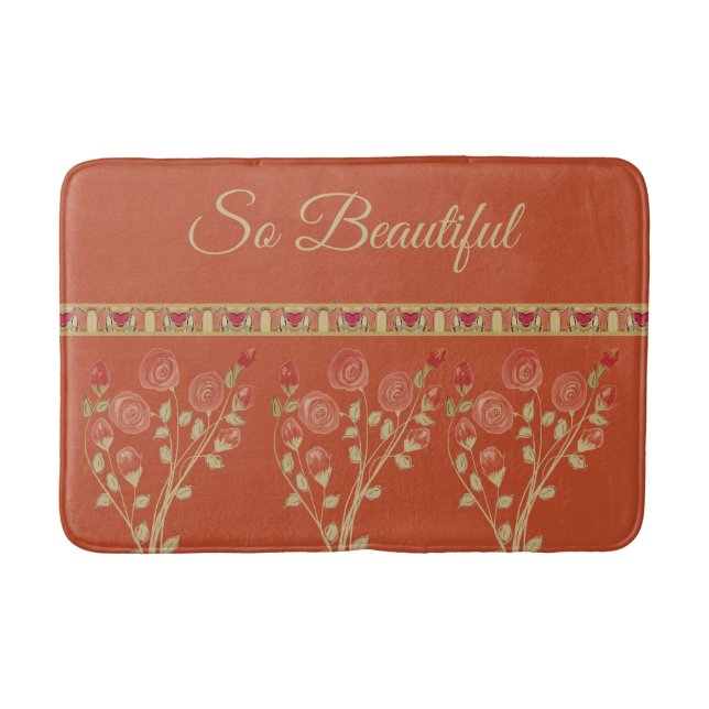 Alfombrilla De Baño Acentuación floral decorativa (Anverso)