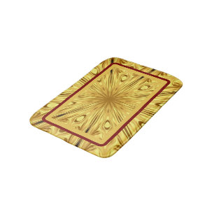 Alfombrilla De Baño Achempong: El Cenit Dorado Remolino Opulento Carme