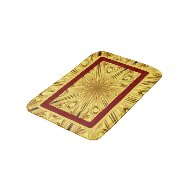 Alfombrilla De Baño Achempong Gilded Zenith Crimson | Opulent Gold Red (Angular)