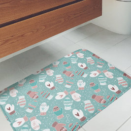 Alfombrilla De Baño Acogedores Navidades de invierno miden el patrón e
