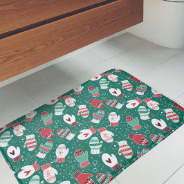 Alfombrilla De Baño Acogedores Navidades de invierno miden el patrón e