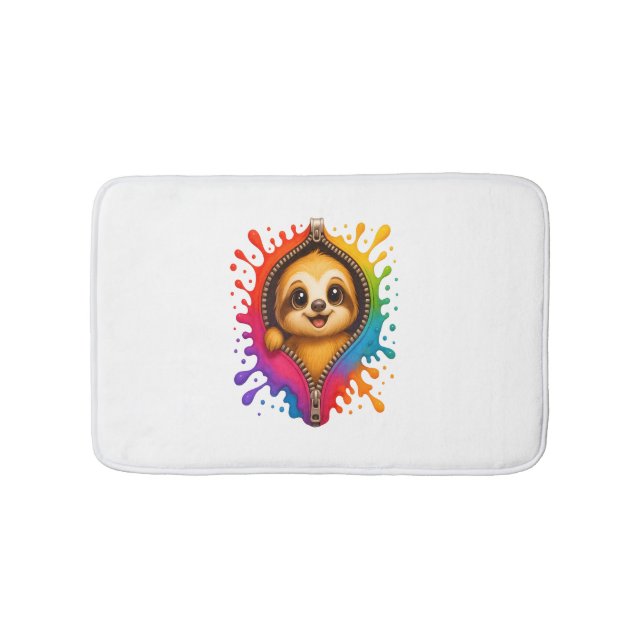 Alfombrilla De Baño Acuarela Sloth (Anverso)