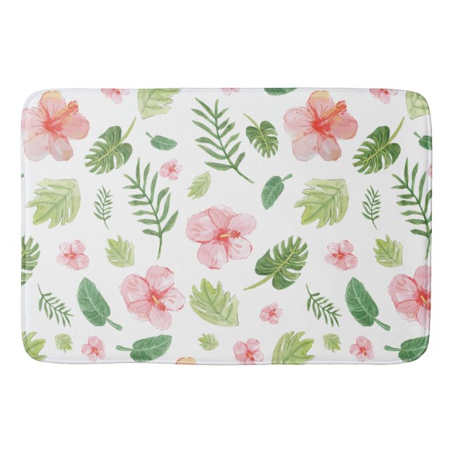 Alfombrilla De Baño Acuarela Tropical (Anverso)