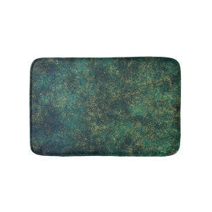 Alfombrilla De Baño Acuarela verde, del azul y del oro