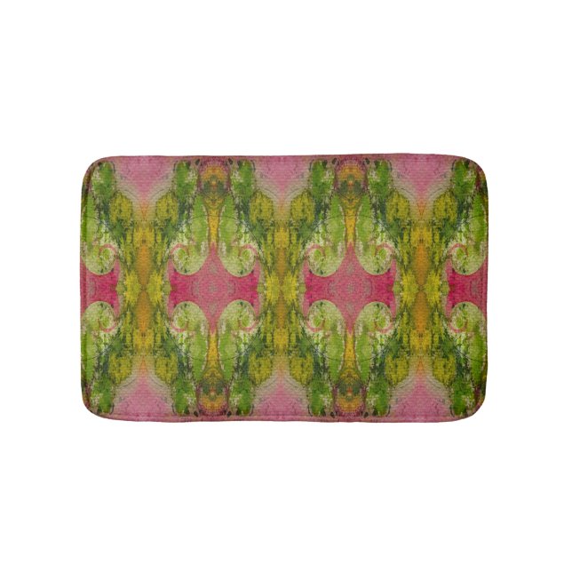 Alfombrilla De Baño Acuarela Y Tinta Resumen Arte Impresionante (Anverso)