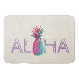 Alfombrilla De Baño Adorable Aloha Hawaiian Pineapple