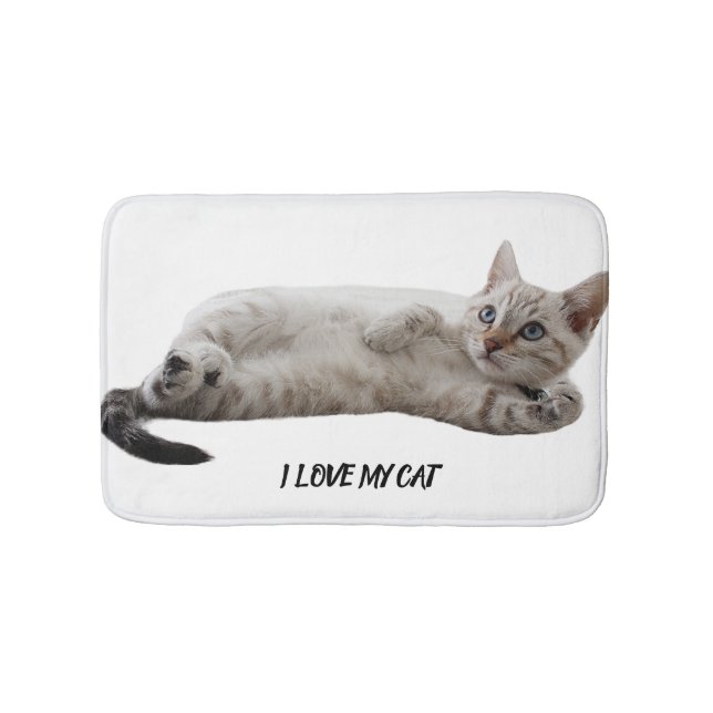 Alfombrilla De Baño Adorable Cat Design Bath Mat (Anverso)