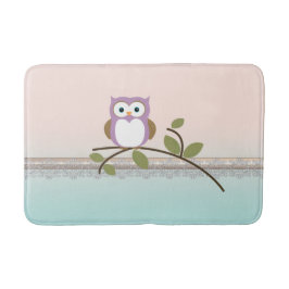 Alfombrilla De Baño Adorable Girly Cute Owl