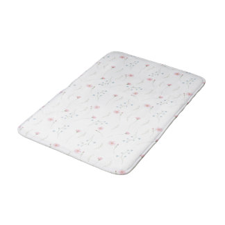 Alfombrilla De Baño Adorable patrón de flores silvestres en acuarela r