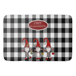 Alfombrilla De Baño Adorables Gnomo Lindos Cuadro de Búfalo