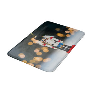 Alfombrilla De Baño Adorno clásico de Navidad cascanueces de SlipperyJ