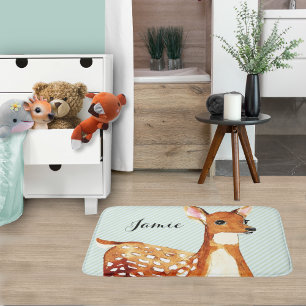 Alfombrilla De Baño Adventure Woodland Fawn Deer Childrens