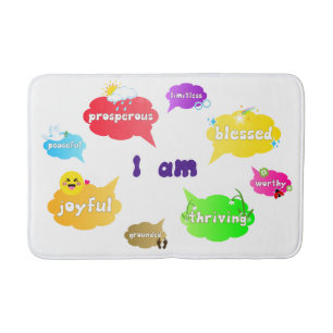 Alfombrilla De Baño Afirmaciones Positivas Palabras Amor Propio