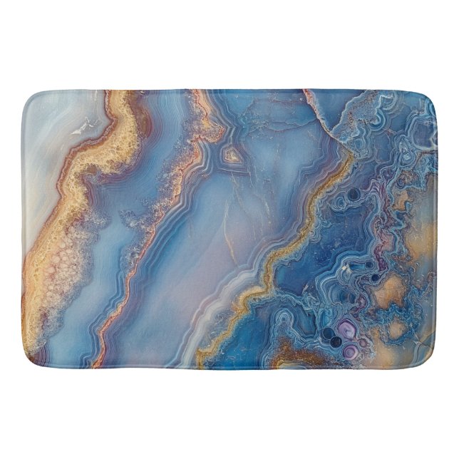 Alfombrilla De Baño Agante de encaje azul (Anverso)