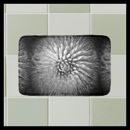Alfombrilla De Baño Agave Abstract Mat de baño blanco y negro