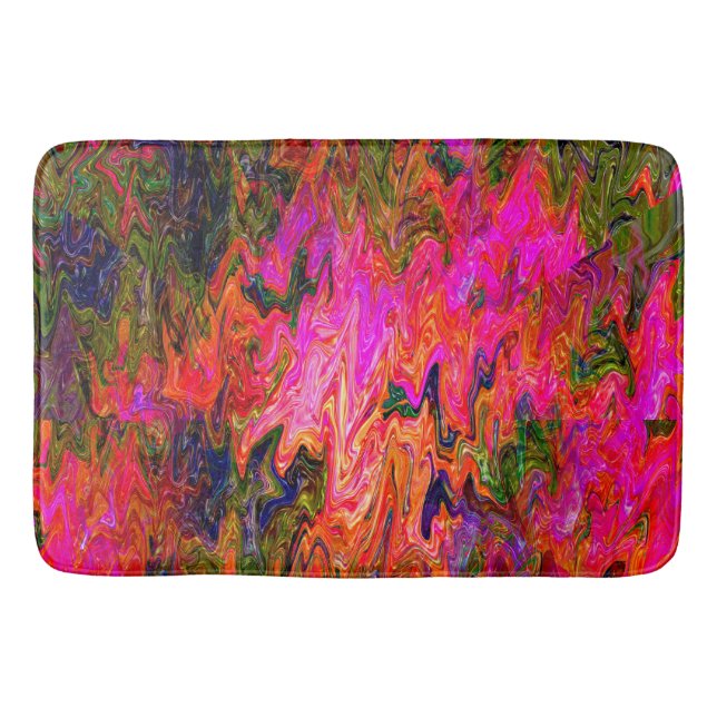 Alfombrilla De Baño Agilizado psicodélico de luz negra......... (Anverso)