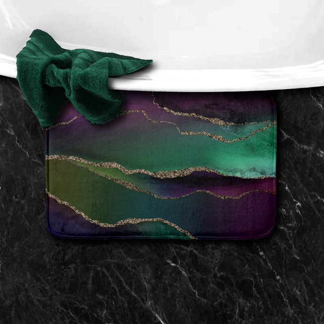 Alfombrilla De Baño Agitar para alabar | Venas de oro de piedra de ton (Subido por el creador)