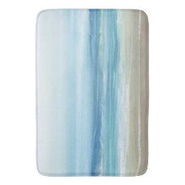 Alfombrilla De Baño Agua Azul Marítima Olas Oceánicas Playa Costera