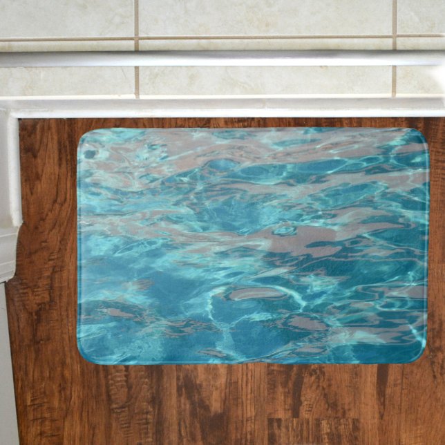 Alfombrilla De Baño Agua Azul tropical (Subido por el creador)