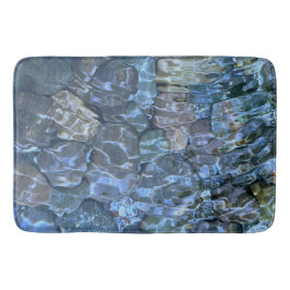 Alfombrilla De Baño Agua de ripazo, brook, vapor, piedras submarinas