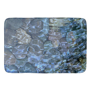 Alfombrilla De Baño Agua de ripazo, brook, vapor, piedras submarinas