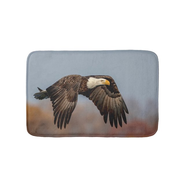 Alfombrilla De Baño Águila calva en vuelo (Anverso)