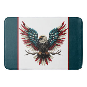 Alfombrilla De Baño Águila calva norteamericana/estadounidense patriót