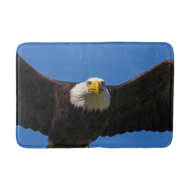 Alfombrilla De Baño Águila calva pasa volando cerca (Anverso)