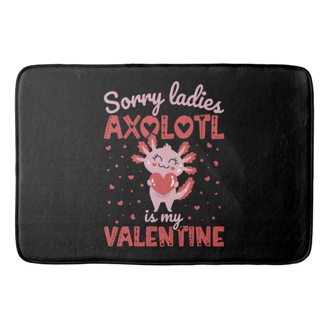 Alfombrilla De Baño Ajolote es mi San Valentín (Anverso)