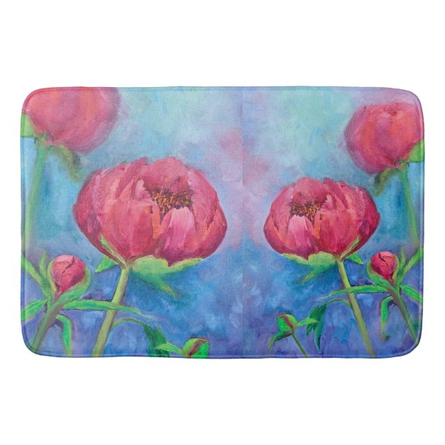 Alfombrilla De Baño Alaskan Peonies Bath Mat (Anverso)