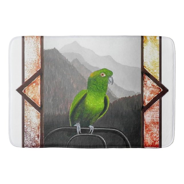 Alfombrilla De Baño Aldo Mi Loro Amazónico (Anverso)