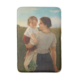 Alfombrilla De Baño Alegría de la madre (madre amorosa y hija)