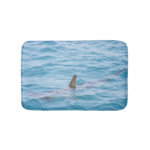 Alfombrilla De Baño Aleta del tiburón en el océano