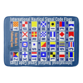 Alfombrilla De Baño Alfabeto náutico de las banderas