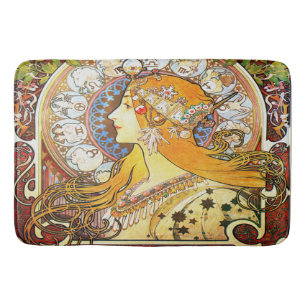 Alfombrilla De Baño Alfons Mucha 1896 Zodiac