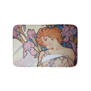 Alfombrilla De Baño Alfonso vintage Diosa de Mucha Art Nouveau