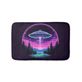 Alfombrilla De Baño Alien Spaceship Retro Futurista