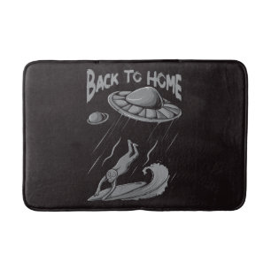 Alfombrilla De Baño alienígena ufo navegando en ilustracion con vuelta