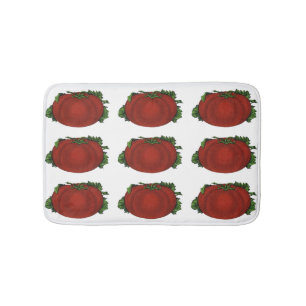 Alfombrilla De Baño Alimentos Antiguos, Tomate Maduro, Verduras y Frut