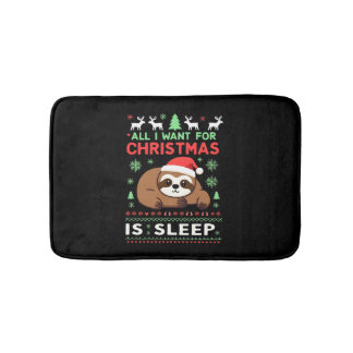 Alfombrilla De Baño All I Want For Christmas Is Sleep - Funny Xmas Slo