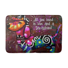 Alfombrilla De Baño All You Need Is Love and a Dachshund Dog Whimsical