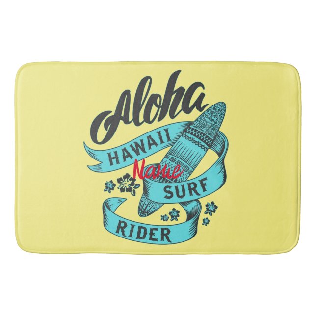 Alfombrilla De Baño Aloha Hawaii Surf Rider Thunder_Cove (Anverso)