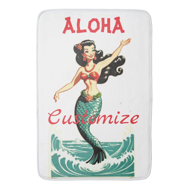 Alfombrilla De Baño Aloha Mermaid Thunder_Thunder_Cove (Frente vertical)
