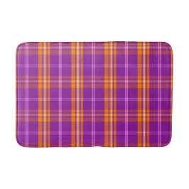 Alfombrilla De Baño Aloha Patchwork Hawaii Tropical Plaid - Violet