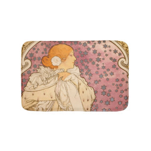 Alfombrilla De Baño Alphonse Mucha La Dame Aux Camelias: Art Nouveau