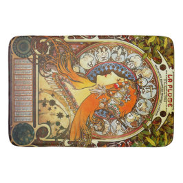 Alfombrilla De Baño Alphonse Mucha La Plume Zodiac Art Nouveau Vintage