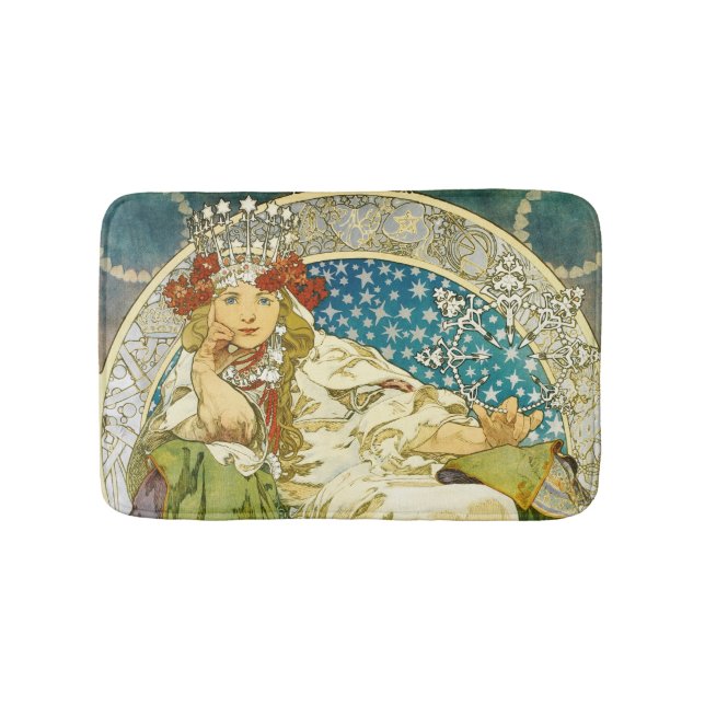 Alfombrilla De Baño Alphonse Mucha Princess Hyacinth Art Nouveau (Anverso)